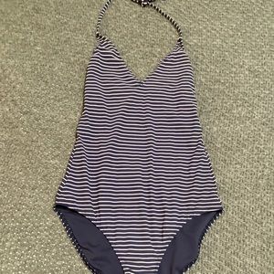 Striped One Piece Swimsuit